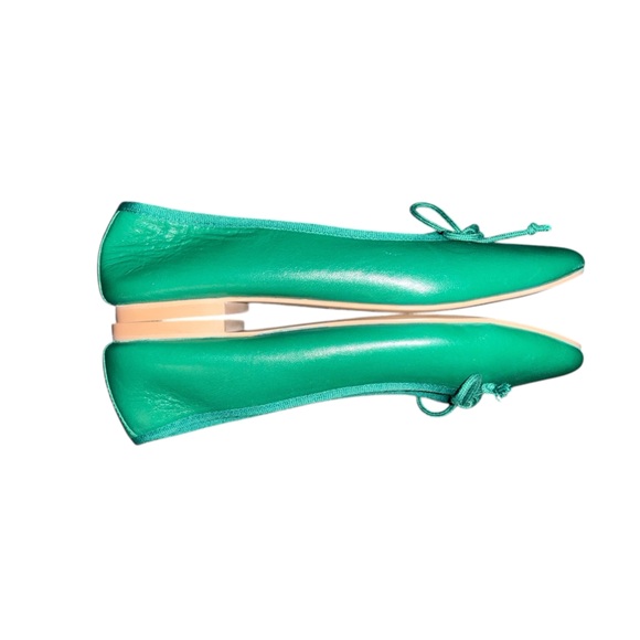Loft Kelly Green Leather Ballet Flats Shoe Size 5.5 M - Picture 2 of 4